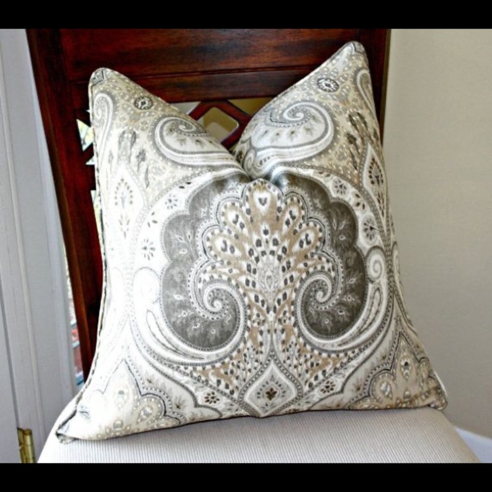 Kravet Latika Limestone Pillow Covers